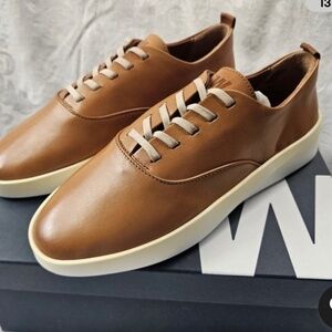 Wolf & Shepherd Cruise Lace Up Leather Size Women 8 or Men 6.5 Casual Honey Tan